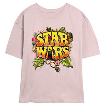 Juniors' Star Wars Darth Vader Tropical Vibes Skimmer Graphic Tee