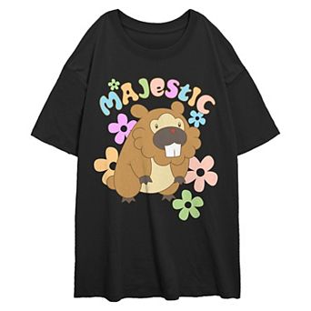 Juniors' Pokemon Majestic Creature Oversized Graphic Tee