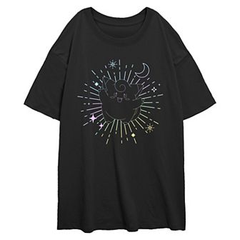 Juniors' Pokemon Clefairy Celestial Oversized Graphic Tee