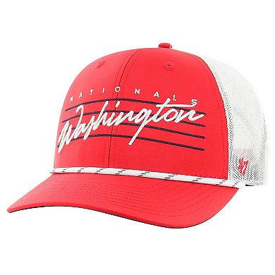 Men's '47 Red Washington Nationals Downburst Trucker Adjustable Hat
