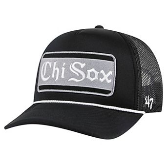 Men's '47 Black Chicago White Sox Local Patch Foam Front Trucker Adjustable Hat
