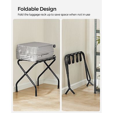 Luggage Rack, Suitcase Stand, Steel Frame, Foldable For Guest Room, Bedroom - Set Of 2
