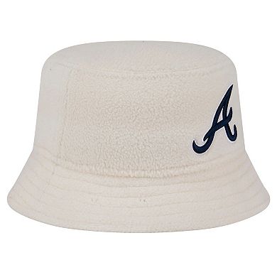 Women's New Era White Atlanta Braves Chrome Cozy Bucket Hat