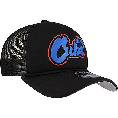 Men's New Era Black Chicago Cubs Retro Bold A-Frame Trucker 9FORTY Adjustable Hat