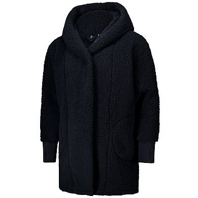 Unisex The Best Lounger in the World By Jill Martin Black Milwaukee Bucks Oversized Open-Front Hoodie Sweater