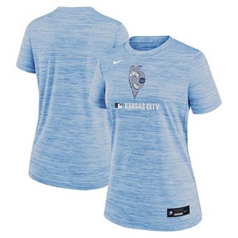 Women's Nike Light Blue Kansas City Royals Authentic Collection City Connect Velocity Performance T-Shirt