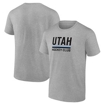 Men's Fanatics Heather Gray Utah Hockey Club Draft Logo T-Shirt