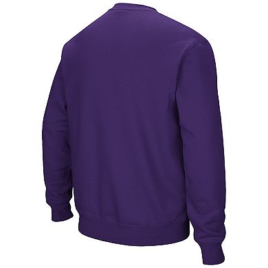 Men's Colosseum Purple NYU Violets Arch & Logo Pullover Sweatshirt
