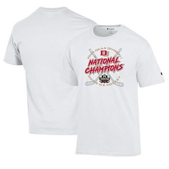 Men's Champion White Denver Pioneers 2024 NCAA Frozen Four Men's Ice Hockey Tournament Champions Locker Room T-Shirt