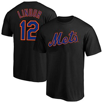 Men's Profile Francisco Lindor Black New York Mets Big & Tall Name & Number T-Shirt