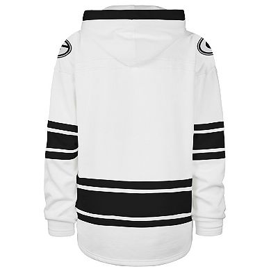 Men's '47 White Green Bay Packers After Image Superior Lacer with Hood