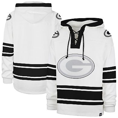 Men's '47 White Green Bay Packers After Image Superior Lacer with Hood