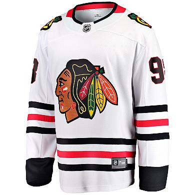 Men's Fanatics Connor Bedard White Chicago Blackhawks Away Premier Breakaway Player Jersey