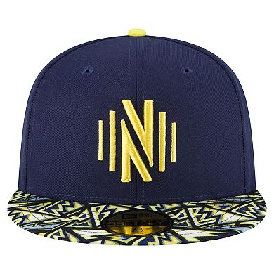 Men's New Era Navy Nashville SC Element Tech Pack 59FIFTY Fitted Hat