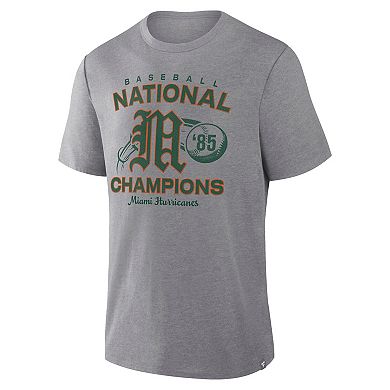 Men's Fanatics Gray Miami Hurricanes Dynamic Showdown Tri-Blend T-Shirt