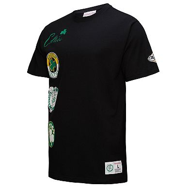 Men's Black Boston Celtics Black Out Collection Vintage Premium T-Shirt