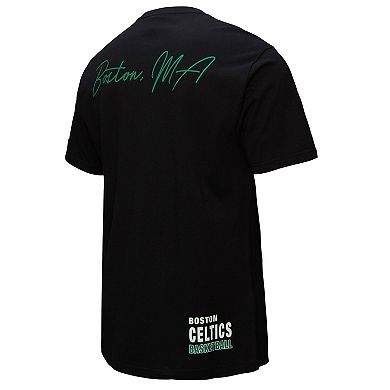Men's Black Boston Celtics Black Out Collection Vintage Premium T-Shirt