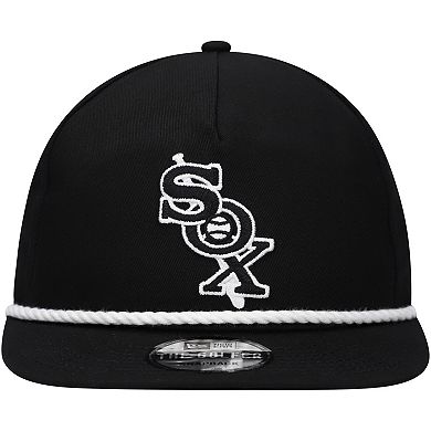 Men's New Era Black Chicago White Sox Golfer Snapback Hat