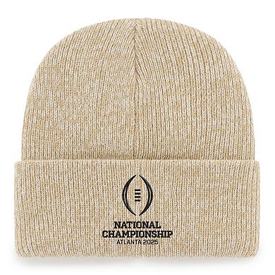 Men's '47 Khaki Ohio State Buckeyes College Football Playoff 2025 National Championship Game Cuffed Knit Hat with Pom