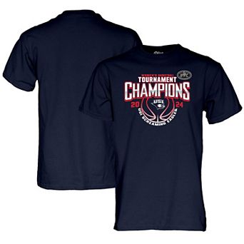 Unisex Blue 84 Navy Southern Indiana Screaming Eagles 2024 OVC Women's Basketball Conference Tournament Champions T-Shirt