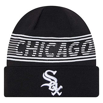 Men's New Era Black Chicago White Sox Authentic Collection Cuffed Knit Hat