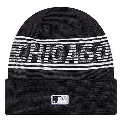 Men's New Era Black Chicago White Sox Authentic Collection Cuffed Knit Hat