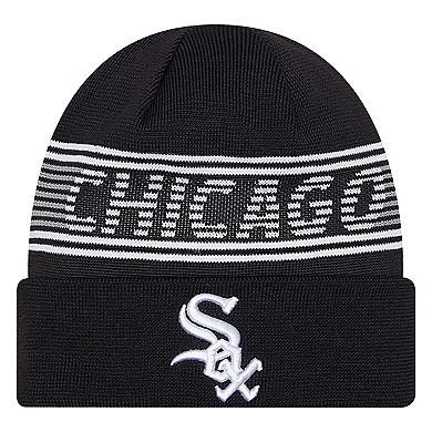 Men's New Era Black Chicago White Sox Authentic Collection Cuffed Knit Hat