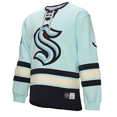 Men's Light Blue Seattle Kraken Heritage Lace-Up Pullover Sweatshirt