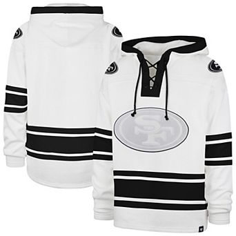 Men's '47 White San Francisco 49ers After Image Superior Lacer with Hood