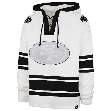 Men's '47 White San Francisco 49ers After Image Superior Lacer with Hood