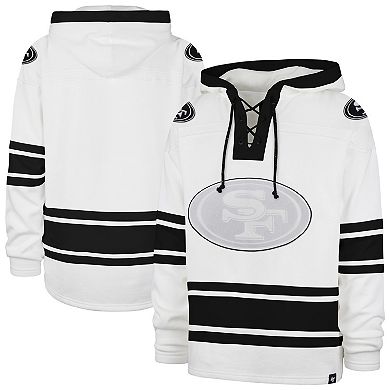 Men's '47 White San Francisco 49ers After Image Superior Lacer with Hood