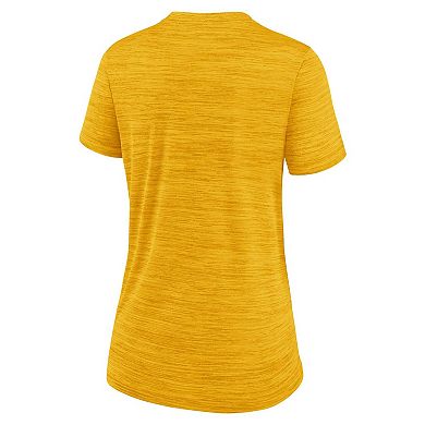 Women's Nike Gold Pittsburgh Pirates Authentic Collection City Connect Velocity Performance T-Shirt