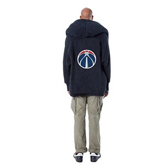 Unisex The Best Lounger in the World By Jill Martin Navy Washington Wizards Oversized Open-Front Hoodie Sweater