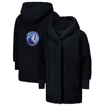 Unisex The Best Lounger in the World By Jill Martin Navy Minnesota Timberwolves Oversized Open-Front Hoodie Sweater