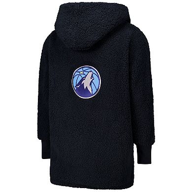 Unisex The Best Lounger in the World By Jill Martin Navy Minnesota Timberwolves Oversized Open-Front Hoodie Sweater