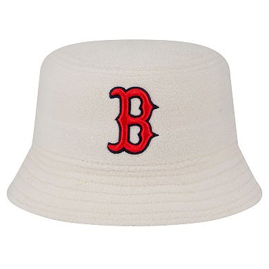 Women's New Era White Boston Red Sox Chrome Cozy Bucket Hat