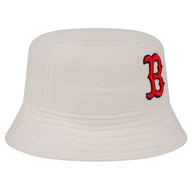 Women's New Era White Boston Red Sox Chrome Cozy Bucket Hat