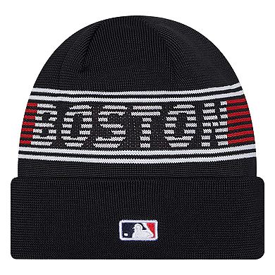 Men's New Era Navy Boston Red Sox Authentic Collection Cuffed Knit Hat