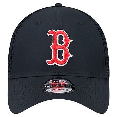 Men's New Era Black Boston Red Sox Team Tone 39THIRTY Flex Hat
