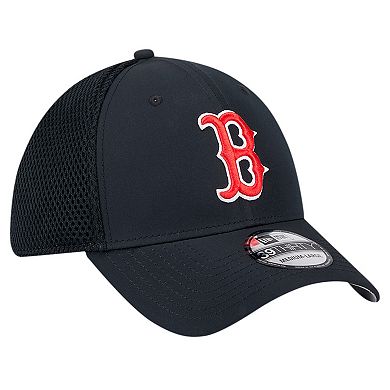 Men's New Era Black Boston Red Sox Team Tone 39THIRTY Flex Hat