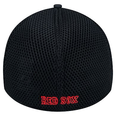 Men's New Era Black Boston Red Sox Team Tone 39THIRTY Flex Hat