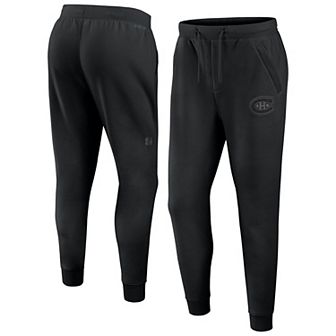 Men's Fanatics Black Montreal Canadiens Authentic Pro Road Fleece Sweatpants