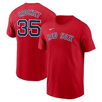 Men's Nike Garrett Crochet Red Boston Red Sox Fuse Name & Number T-Shirt