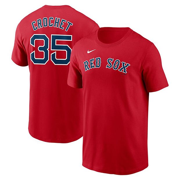 Men's Nike Garrett Crochet Red Boston Red Sox Fuse Name & Number T