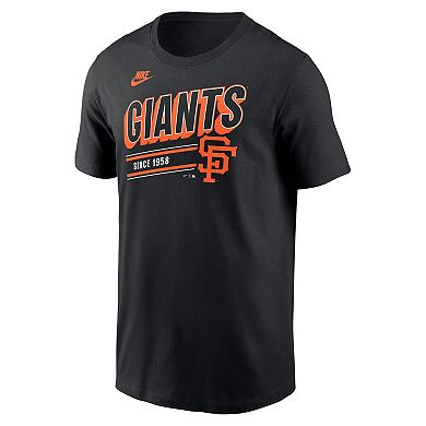 Men's Nike Black San Francisco Giants Cooperstown Collection Retro T-Shirt