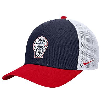 Men's Nike Navy UConn Huskies Back-to-Back Champs Rise Adjustable Trucker Hat