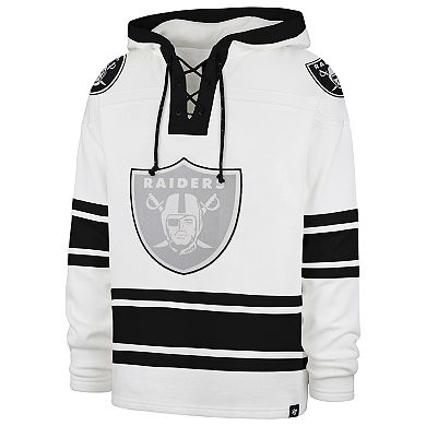 Men's '47 White Las Vegas Raiders After Image Superior Lacer with Hood