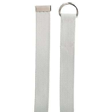 CTM Cotton Web Belt with D Ring Buckle