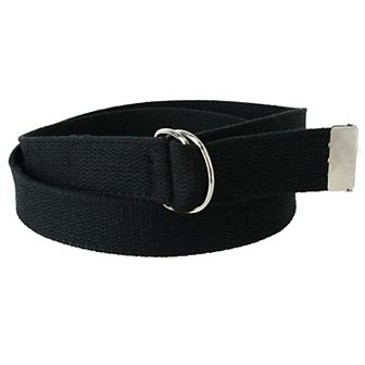 CTM Cotton Web Belt with D Ring Buckle