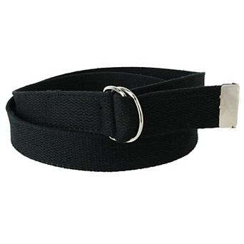 CTM Cotton Web 1.25 Inch Belt with D Ring Buckle